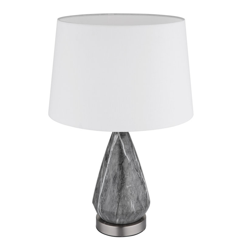 Balcke Metal Table Lamp, Silver, White