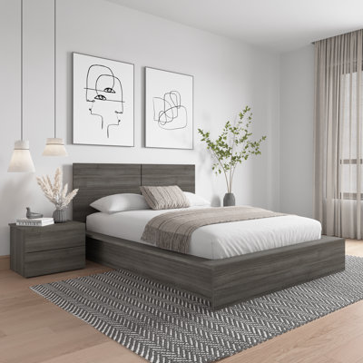 Antonnio 2 Piece Bedroom Set with Bed and Nightstand