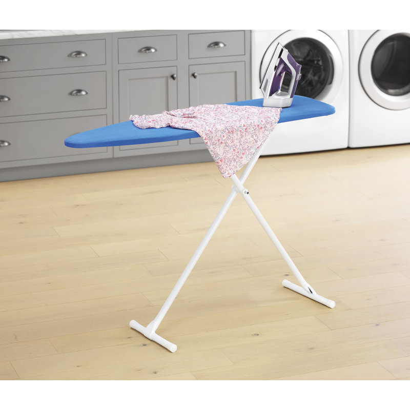 Whitmor Blue T-Leg Ironing Board with Cotton Cover