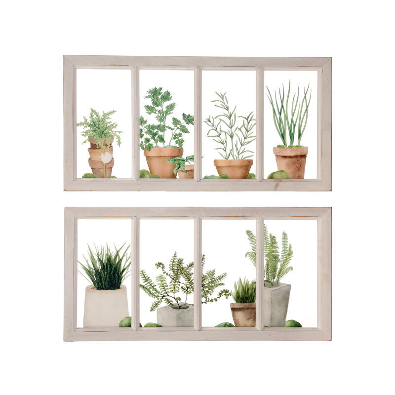 Farmhouse Plants & Flowers Wall Decor on Acrylic