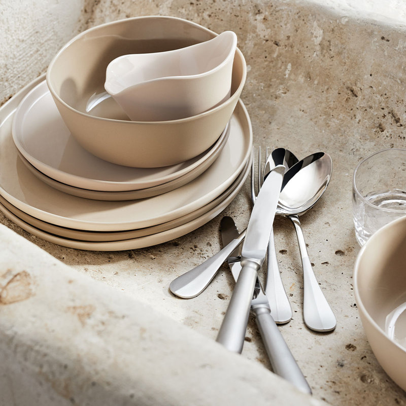 Brume Porcelain Serving Bowl, Gray