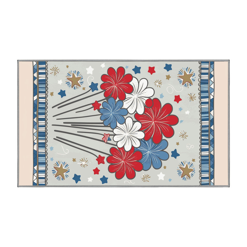 Tapis vacances des fêtes The Holiday Aisle®, Rectangulaire 8 pi x 10 pi