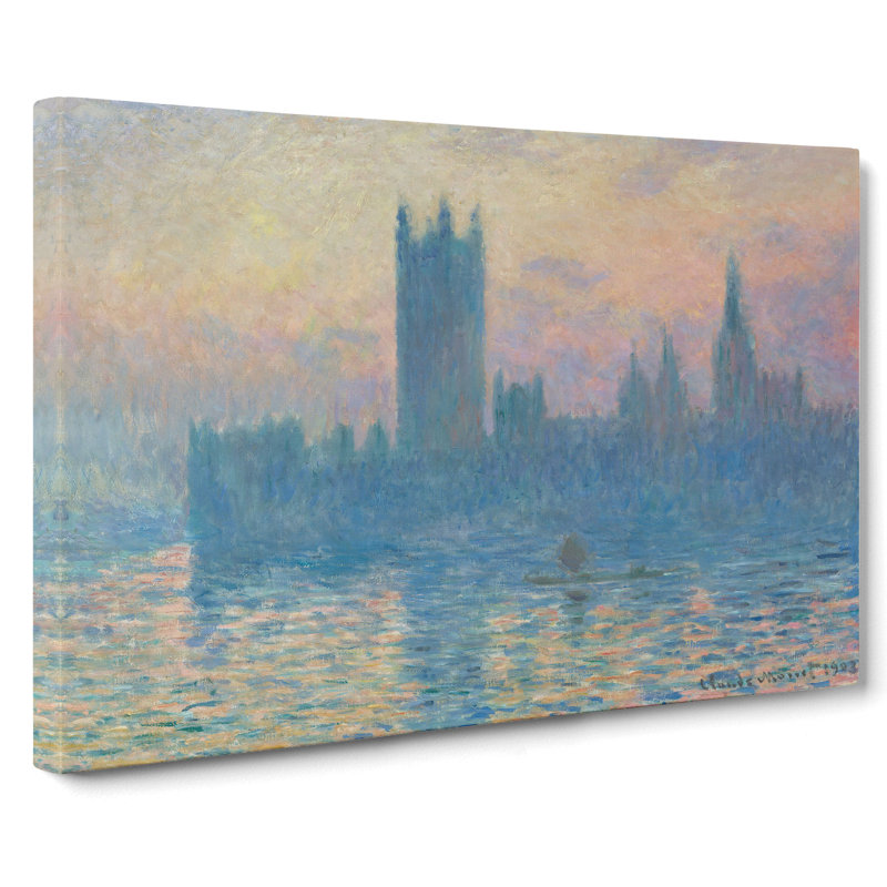Houses Of Parliament In London Vol.1 by Claude Monet - Wrapped Canvas, 50cm H x 76cm W x 3cm D