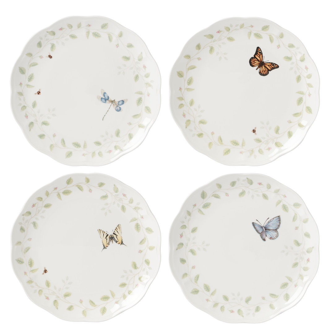 Butterfly Meadow Bunny Vines 4Pc Dinner Plate Set Lenox