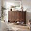 6-Tier Wooden Entryway Shoe Storage Cabinet With Doors