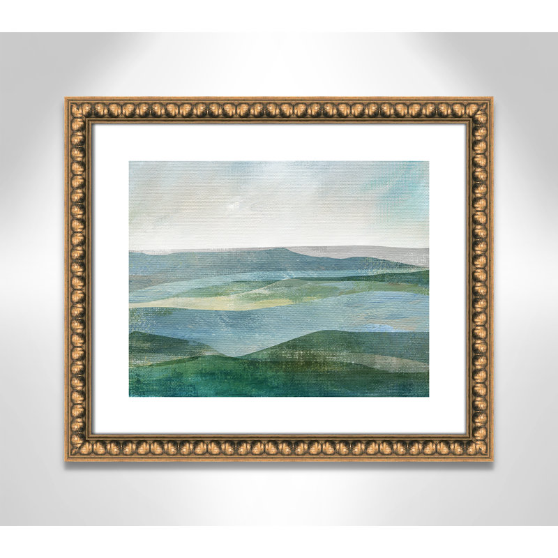 «River Valley» par Nan - reproduction d'art, Papier avec cadre à perles dorées, H 16 po x l 19 po x P 1,13 po