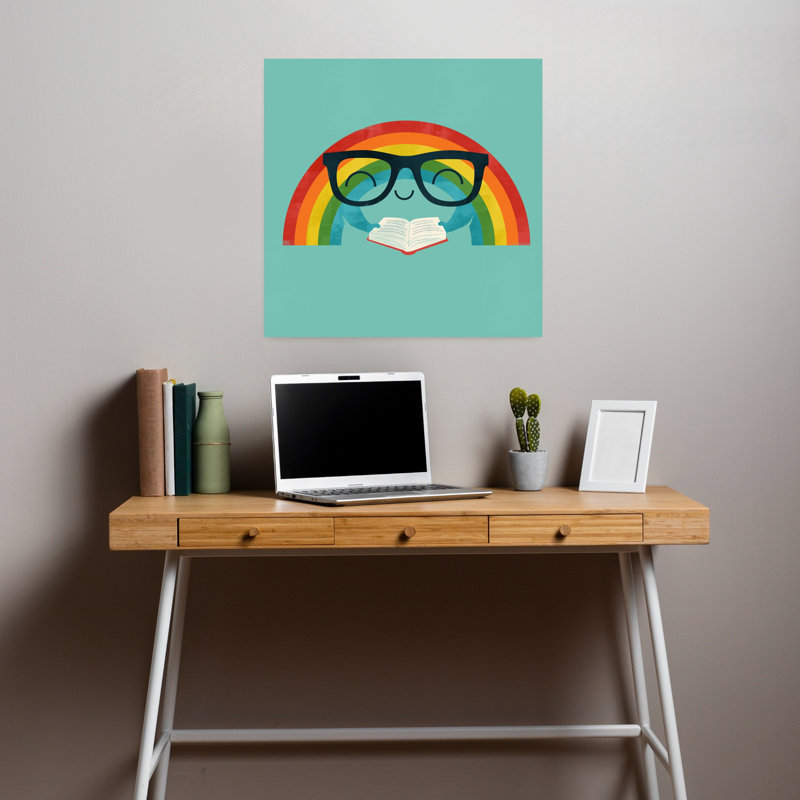 Brainbow, paysage abstrait contemporain, art naturel, H 18 po x l 18 po