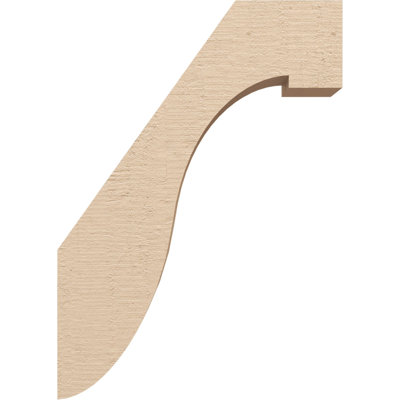 Timberthane Rough Cedar Faux Wood Del Monte Knee Brace, 3"W x 10"D x 14"H, Primed Tan