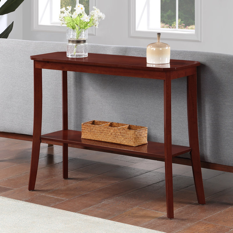 Slayter 38"W Console Table with Storage, 30" H x 38" W x 14" D, Mahogany