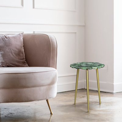 Beronica Green Agate End Table
