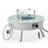 Kliyah Round Propane Smokeless Fire Pit Table-1650666137