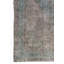 Tapis médaillon turc contemporain en laine fait à la main de 7 x 10,5 pi sur-teint en gris