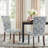 6" Thickened Modern Soft Linen Fabric Upholstered Dining Chair  with Solid Wood Legs, Nailhead Trim, Ergonomic High Back-138031402-191113175