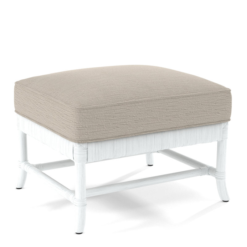 Lafayette Ottoman, Frost White, White Performance Fabric; 0851-94