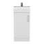 Meuble-lavabo simple 16 po, lavabo en résine et robinet blanc Madrid-1127469518