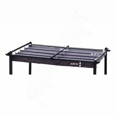Replacement Canopy Top Cover Fabric for 13 x 10 Ft Outdoor Patio Retractable Pergola Sun-shelter Canopy