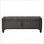 Banc de rangement avec repose-pieds avec charnière de sécurité, capacité de poids de 350 lb, sièges de hall d'entrée rembourrés pour la chambre à coucher et le salon