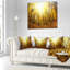 Forêt d'automne jaune au soleil - coussin imprimé forêt-29961409-29963111