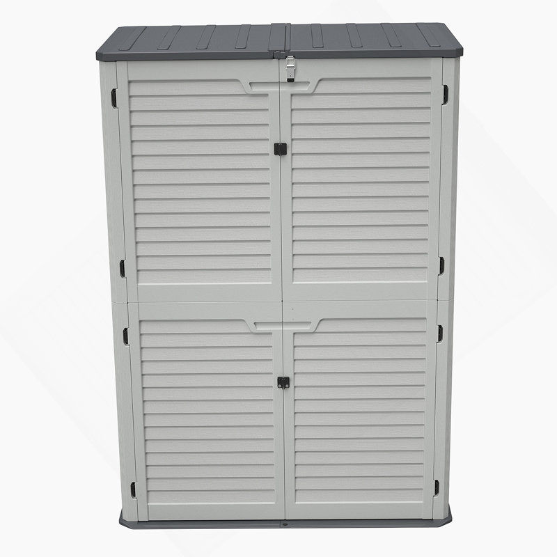 Outdoor Cabinet, Garage Storage Cabinet, Rust Proof Resin Garden Equipment Storage