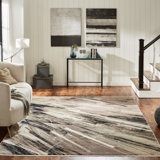 Likens Power Loom Grey/White Rug