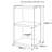 Linden 32" Solid Pine and Glass Etagere Bookcase