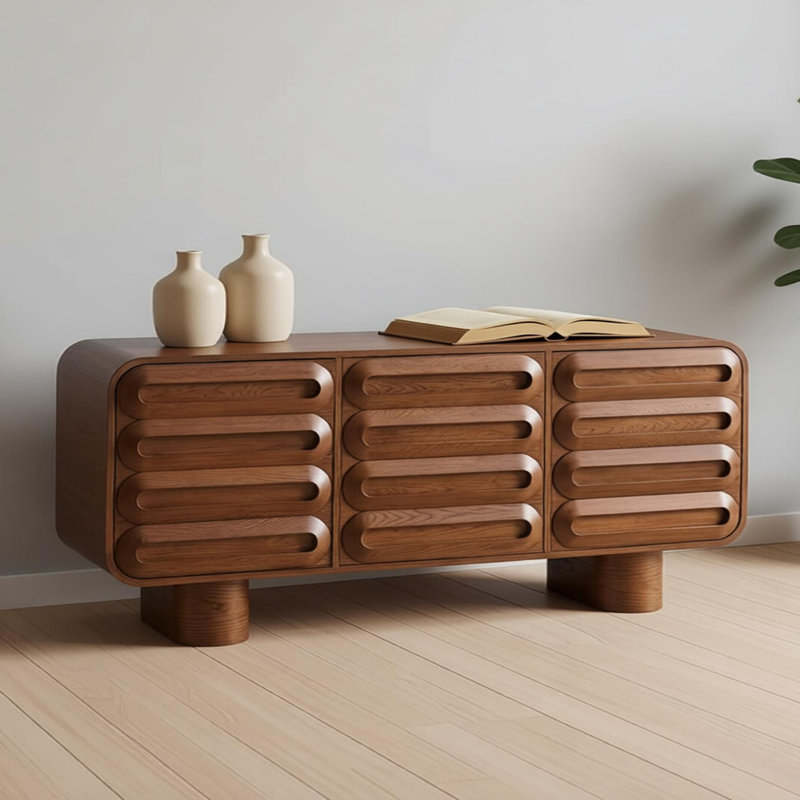 Buffet de rangement rétro grande capacité, 31.49" H x 70.86" W x 15.74" D