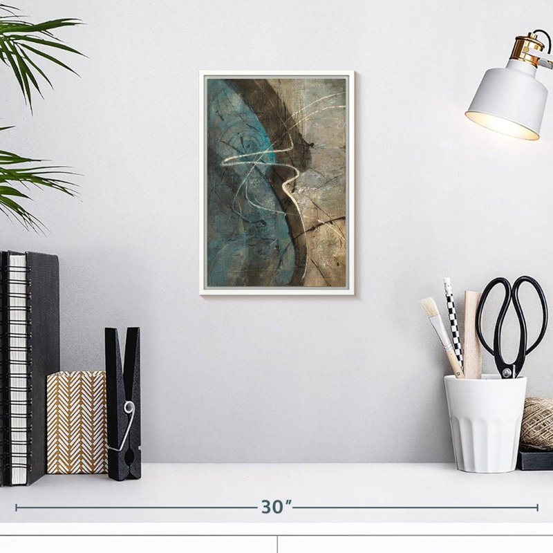 Ripple Effect, 9" x 13", Floating Frame White