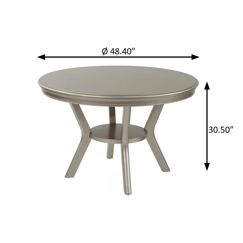Table à manger l 48,4 po, argent