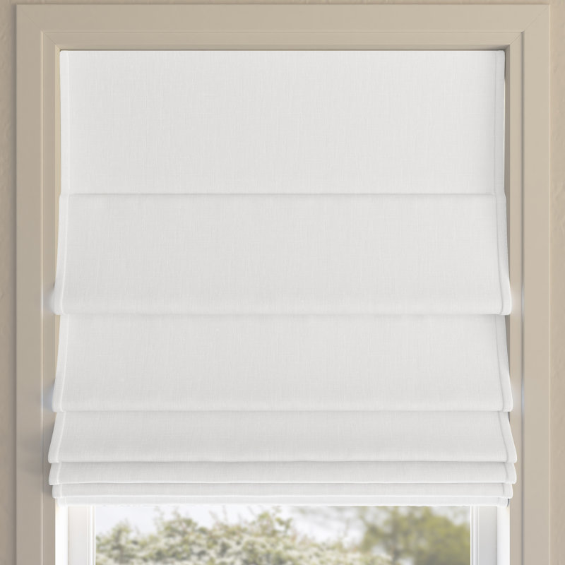 Store romain sans cordon 100% occultant Pryer, Blanc, L 31 po x L 64 po