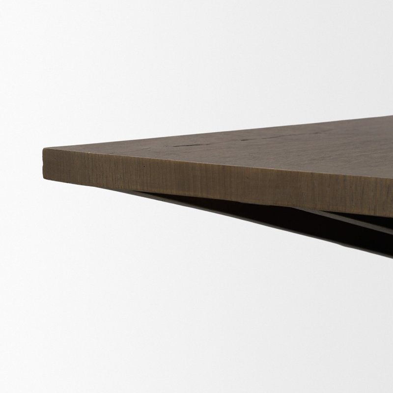 West Solid Wood Coffee Table, Dark Brown