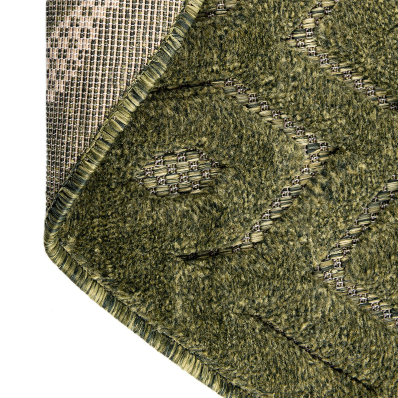 Heavner Geometric Indoor / Outdoor Rug, Round 5'3"