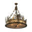Rustic Lodge 4 - Light Glass Chandelier
