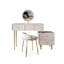 Makeup Vanity with Light mirror,5 drawers,1 chair