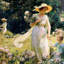 Among The Laurel Blossoms, 1914 Print by Charles Courtney Curran-95091766