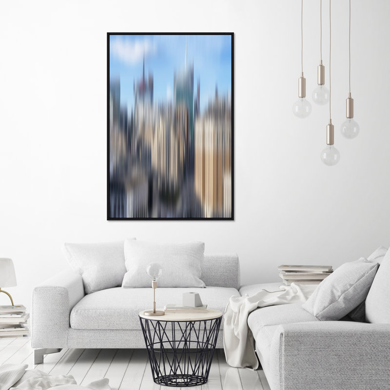 "Midtown II" par Richard Silver - Cadre photo unique, impression sur toile, H 61,75 po x l 41,75 po, Couche de verre