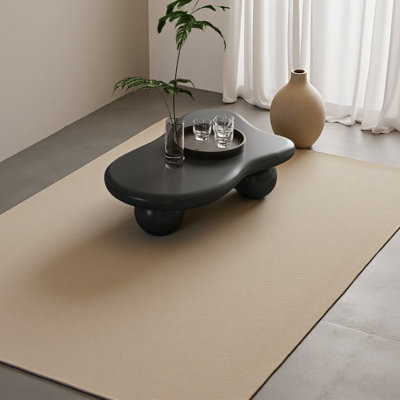 Table basse de 40 pouces en forme de nuage avec 3 pieds sphériques pour le salon