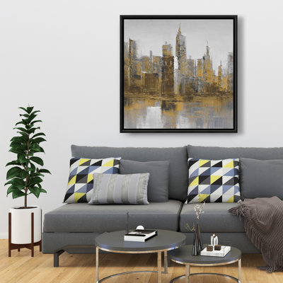 Art urbain sur toile, brun et sombre