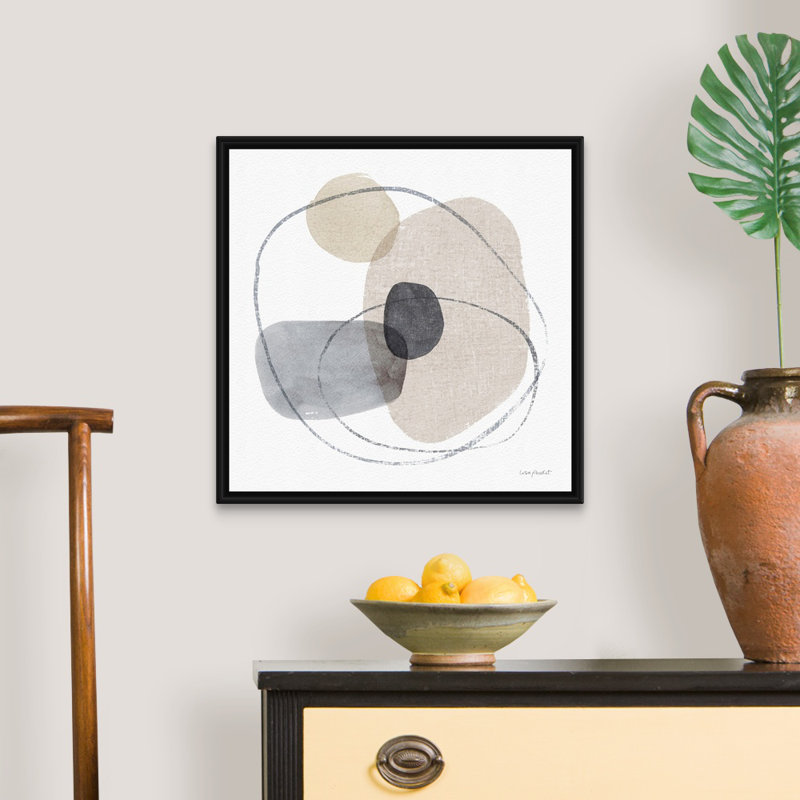"Think Neutral 11", reproduction d'art par Lisa Audit, Toile avec cadre photo, H 21,25 po x l 21,25 po, Noir