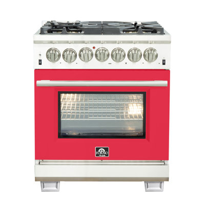 Capriasca - Titanium Professional 30" 4.32 cu. ft. Freestanding Dual Fuel Range with Nightlight