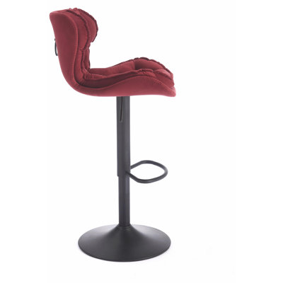 Ensemble de tabourets de bar 2 pièces avec repose-pieds en poudre et pieds réglables à hauteur réglable