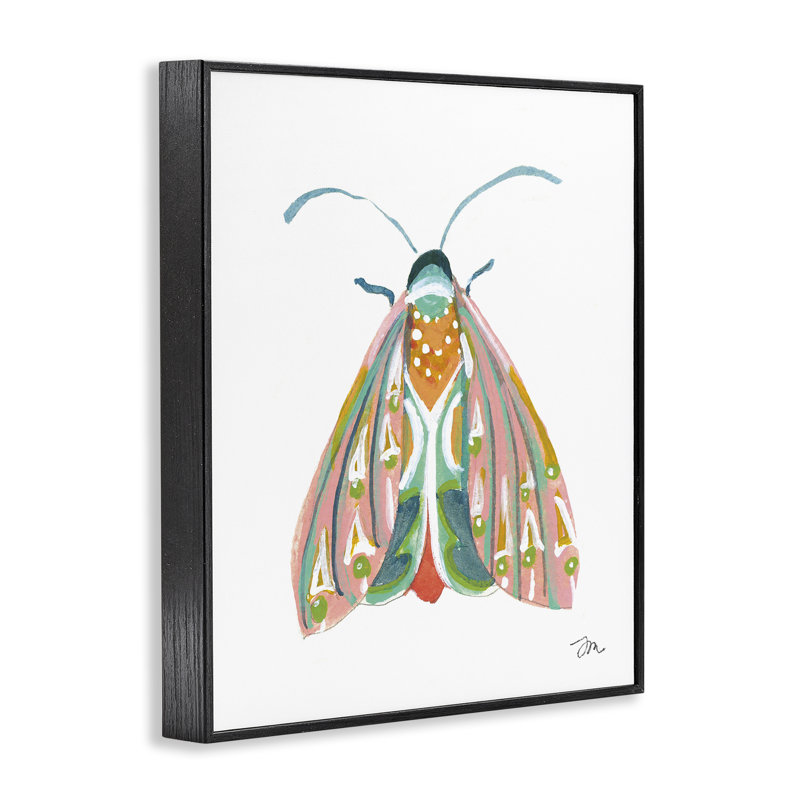  Délicat insecte sur estampe numérique encadrée par Jessica Mingo, H 20 po x l 16 po, Giclée encadrée noir minuit