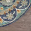 Tapis bleu à motif floral rond 6 pi Mandala-105740162