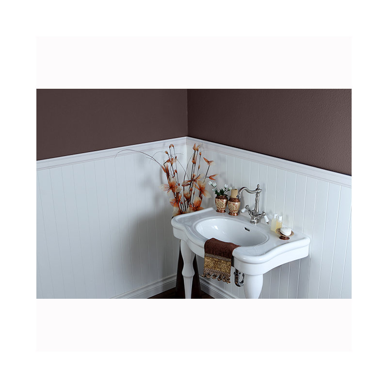 Lavabo console en laiton 32 pouces Kingston, Monotrou