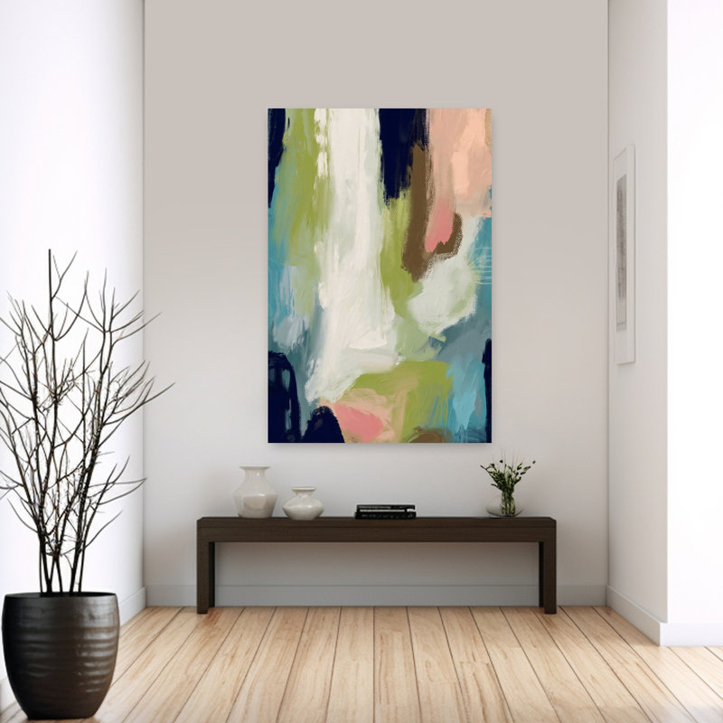 Art abstrait contemporain audacieux, 60" H x 40" W