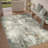 Asher Modern Abstract Machine Washable Area Rug With Non-Slip Backing-697342481
