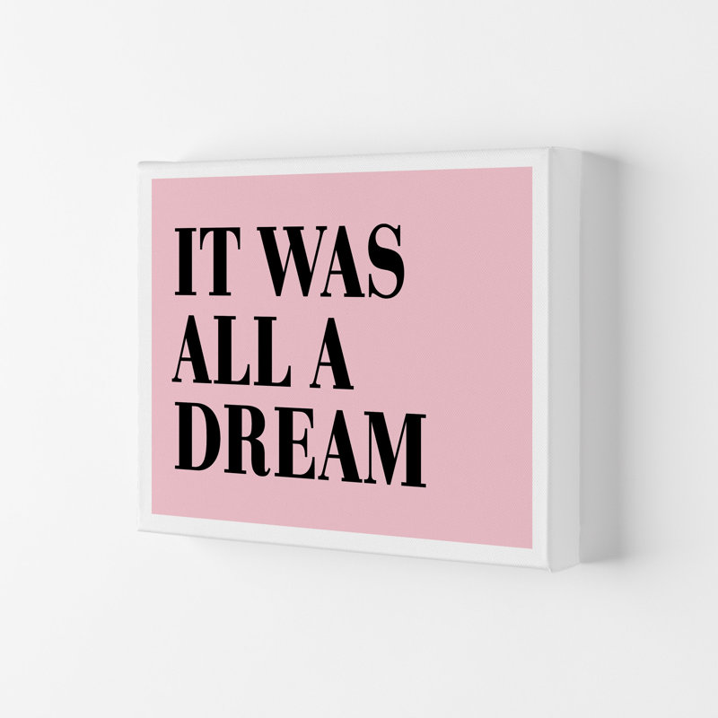 It Was All A Dream Neon Funk by Pixy Paper - Single Picture Frame Print, 59.4cm H x 84cm W x 4cm D, Wrapped Canvas