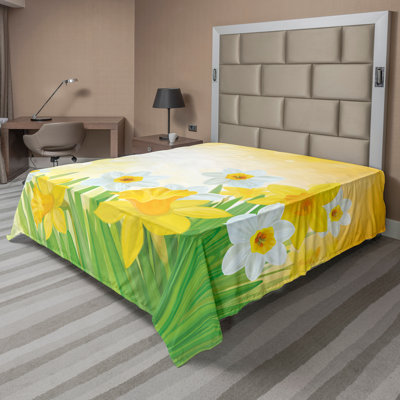 Drap-housse à motif floral Ambesonne