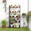 2 Pcs 5-tier Storage Rack With 4 Hooks Open Display Shelves Metal Frame Display