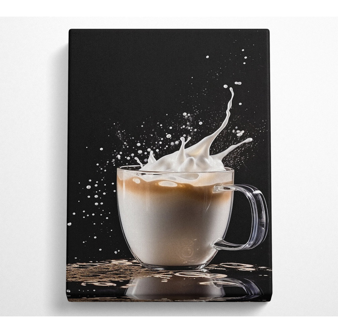 Latte Splash - Kunstdrucke auf Leinwand - Wrapped Canvas