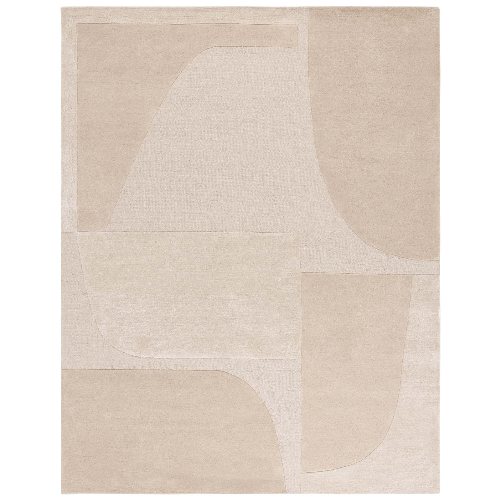 Martella Hand Tufted Wool, Viscose, Cotton Geometric Rug, Rectangle 8' x 10'
